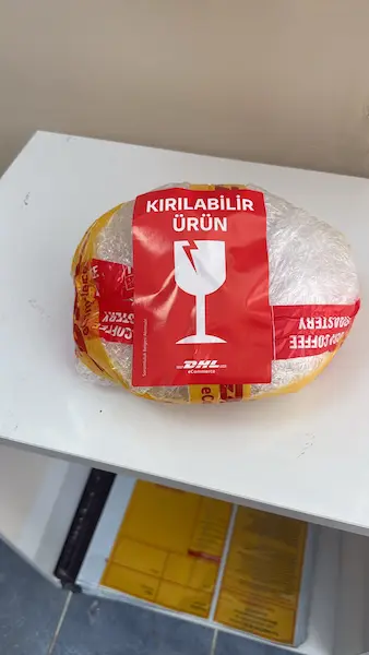 Package prepared for delivery from Istanbul to Antalya after a lost property pickup
